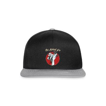 Taekwondo Panda - Lustige TKD Koreanische - Snapback Cap - Schwarz/Grau - Vorne