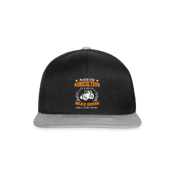 j'ai choisi d'être agriculteur beau gosse - Casquette snapback - noir/gris - Devant