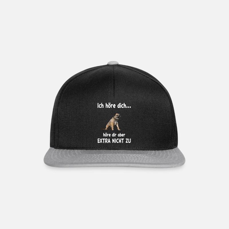 Border Terrier Hund - Border Terrier - Snapback Cap - Schwarz/Grau
