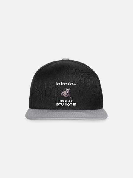 Italienisches Windspiel - Snapback Cap - Schwarz/Grau