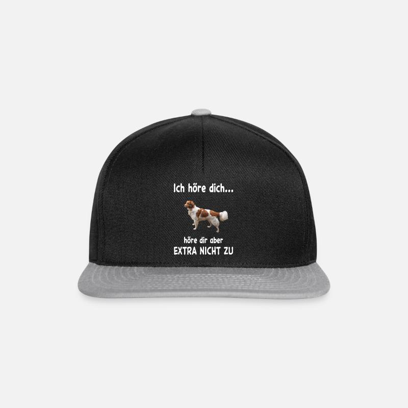 Kooikerhondje Hund - Kooikerhondje - Snapback Cap - Schwarz/Grau
