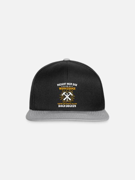 Dachdecker Handwerker Dachdecken - Snapback Cap - Schwarz/Grau