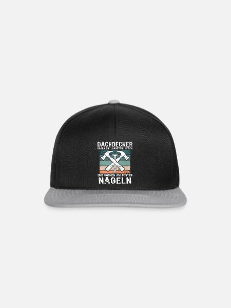 Dachdecker Dachspengler Dachklempner - Snapback Cap - Schwarz/Grau