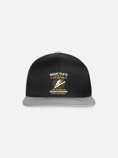 Dachdecker Dachspengler Dachklempner - Snapback Cap - Schwarz/Grau