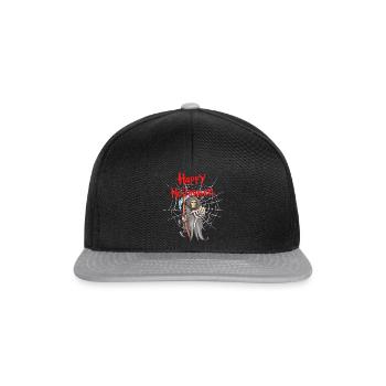 Happy Halloween 🎃 - Snapback Cap - Schwarz/Grau - Vorne