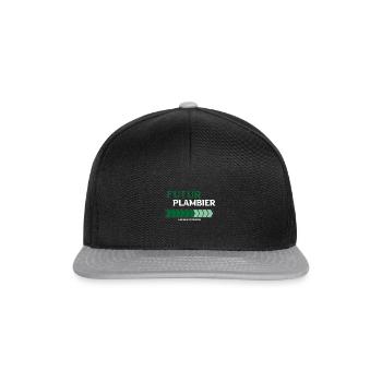 futur plombier - Casquette snapback - noir/gris - Devant
