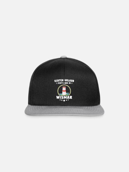 Wismar Ostsee Wismarer Urlaub - Snapback Cap - Schwarz/Grau