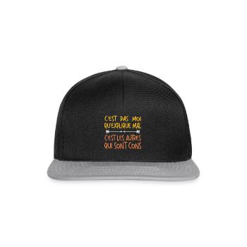 C'est Pas Moi Qui explique Mal - Casquette snapback - noir/gris - Devant