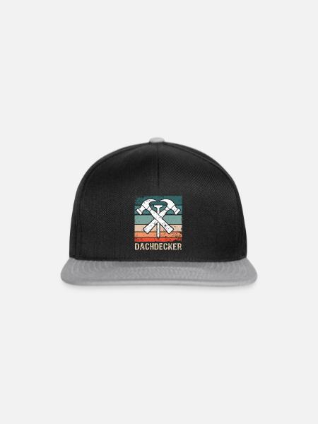 Dachdecker Dachspengler Dachklempner - Snapback Cap - Schwarz/Grau