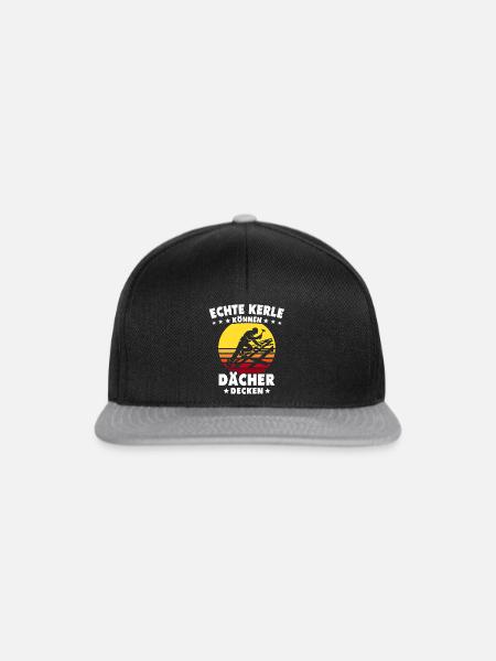 Dachdecker Dachspengler Dachklempner - Snapback Cap - Schwarz/Grau