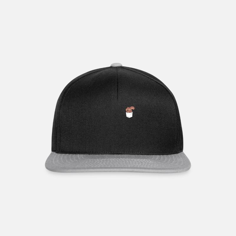 Eichhörnchen Lustiges Eichhörnchen-Tasche - Snapback Cap - Schwarz/Grau