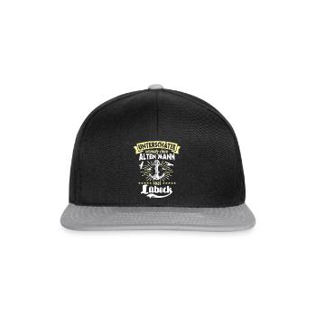 Lübeck Ostsee Sprüche Lübecker - Snapback Cap - Schwarz/Grau - Vorne