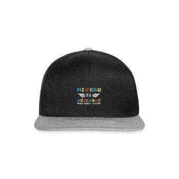Niveau 31 Débloqué mode adult activé - Casquette snapback - noir/gris - Devant