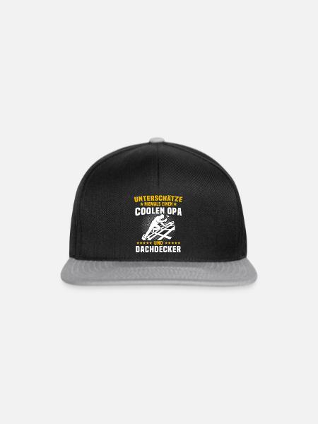 Opa Dachdecker Grossvater Dachdecken - Snapback Cap - Schwarz/Grau
