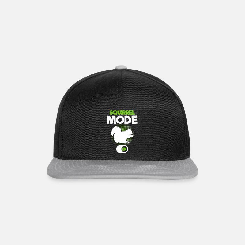 Eichhörnchen-Modus auf Eichhörnchen, lustiges - Snapback Cap - Schwarz/Grau