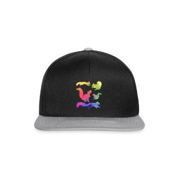 Funny squirrels, cute - Snapback Cap - black/grey - Front