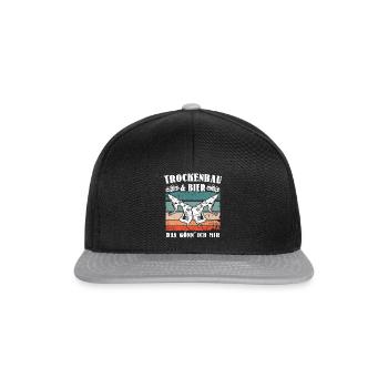 Trockenbauer Trockenbaumonteur Trockenbau - Snapback Cap - Schwarz/Grau - Vorne