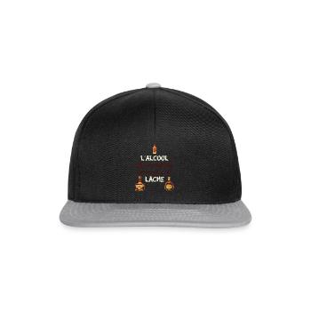 L'alcool est un ennemi - Casquette snapback - noir/gris - Devant