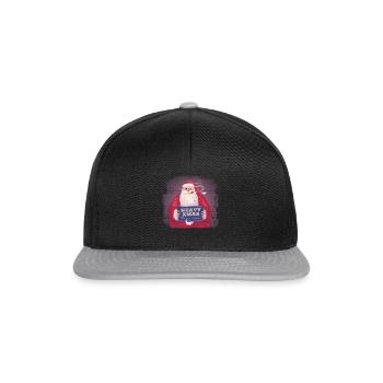 Merry Christmas Christmas Xmas - Snapback Cap - black/grey - Front
