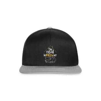 Le vrai chat propriétaire - Casquette snapback - noir/gris - Devant