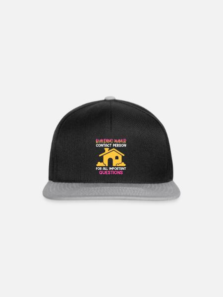 Bauherr Bauherrin Eigenheim - Snapback Cap - Schwarz/Grau