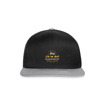 bref j'ai 48 ans - Casquette snapback - noir/gris - Devant