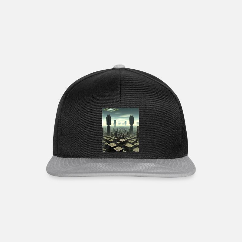 Science Fiction City Future - Snapback Cap - black/grey