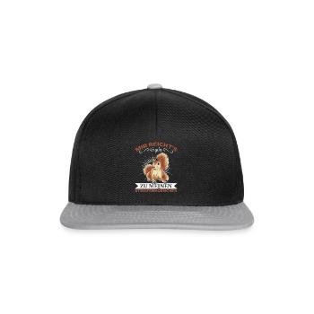 Mir Reicht's Ich Gehe Zu Meinen Streifenhörnchen - Snapback Cap - Schwarz/Grau - Vorne