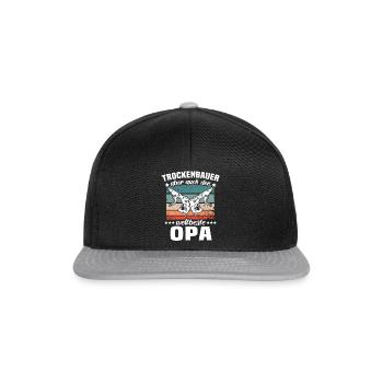 Trockenbau Opa Trockenbauer Opas - Snapback Cap - Schwarz/Grau - Vorne