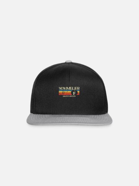 Sommelier Wine Drinking Tasting - Snapback Cap - Schwarz/Grau