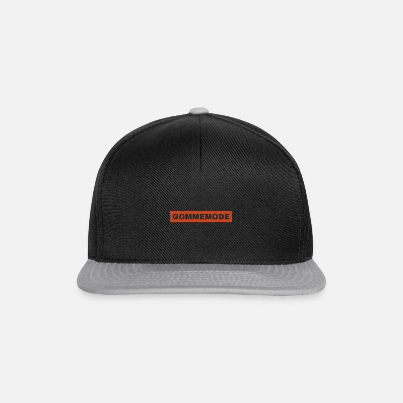 Gommemode orange - Snapback Cap - Schwarz/Grau