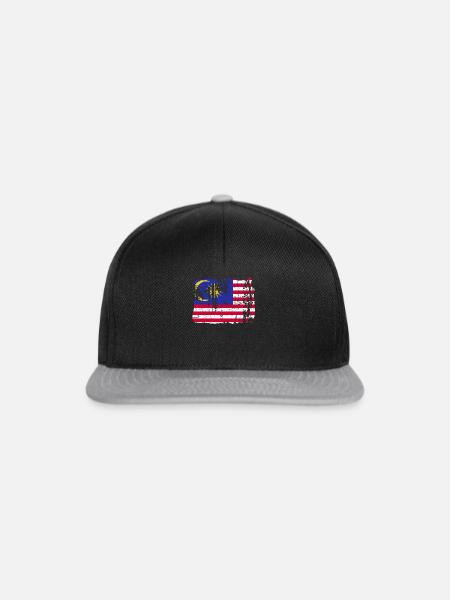 Malaysia - Snapback Cap - Schwarz/Grau
