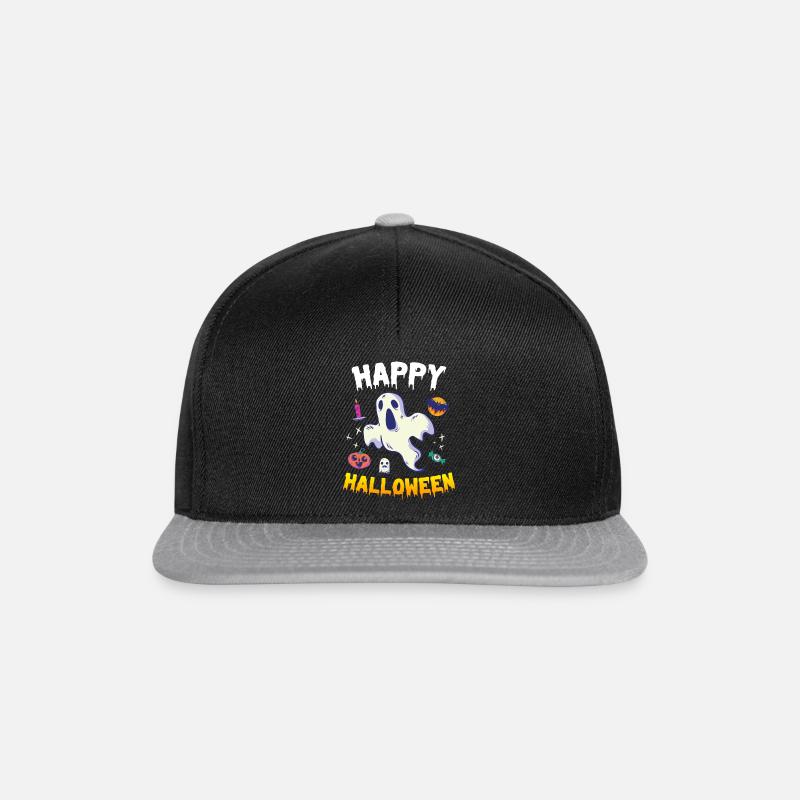 Happy Halloween Ghost - Snapback Cap - black/grey