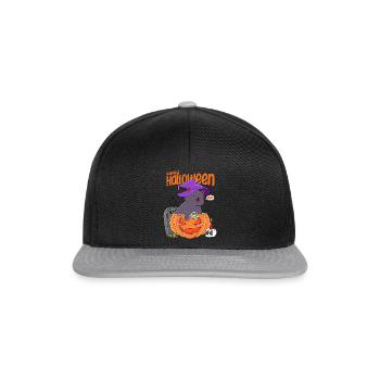 Cat Halloween - Snapback Cap - black/grey - Front