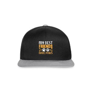 Propriétaires de chiens et de chats - Mes meilleurs amis h - Casquette snapback - noir/gris - Devant