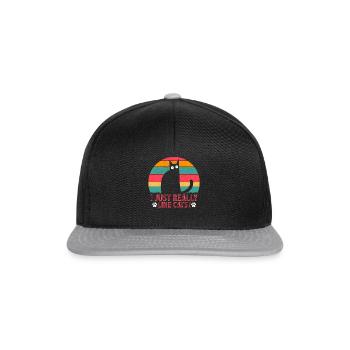 Cat Lover Funny Cat Owner I just like cats - Snapback Cap - black/grey - Front