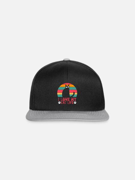 Lustige Katze Meme Katzenbesitzer Katzenliebhaber - Snapback Cap - Schwarz/Grau