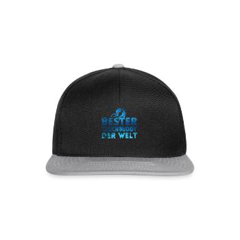 Apnoetaucher Freitaucher Freediver Scuba Taucher - Snapback Cap - Schwarz/Grau - Vorne