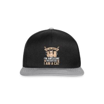 Les chats drôles sont fantastiques Je suis fantastisc - Casquette snapback - noir/gris - Devant