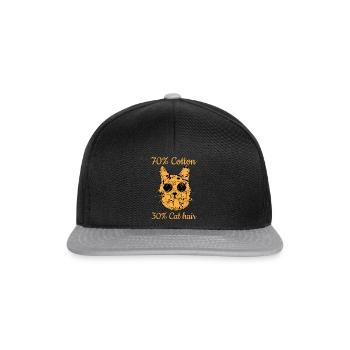Cat owner I 70% cotton 30% cat hair I Lu - Snapback Cap - black/grey - Front