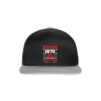 Cadeau D'anniversaire 52 Ans Novembre 1970 limitée - Casquette snapback - noir/gris - Devant