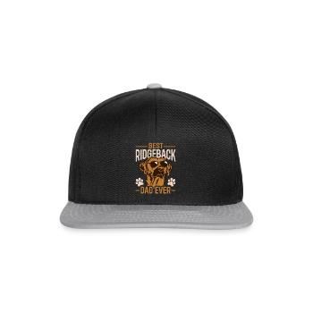 Rhodesian Ridgeback Dog - Snapback Cap - black/grey - Front