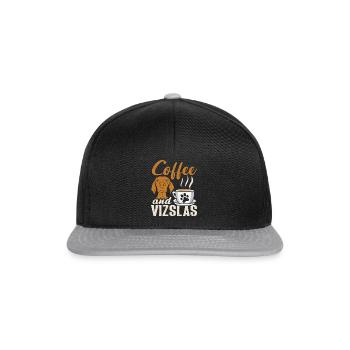 Coffee and Vizslas Hungarian Vizsla - Snapback Cap - black/grey - Front