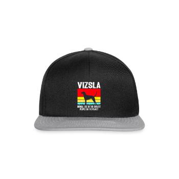 Vizsla Official dog of the coolest people - Snapback Cap - black/grey - Front