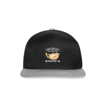 Katzen Schlafshirt Offizielles Schlafshirt Katze - Snapback Cap - Schwarz/Grau - Vorne