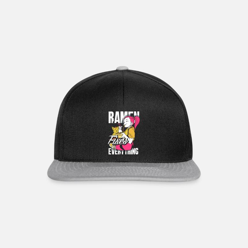 Funny Ramen Gift - Snapback Cap - black/grey