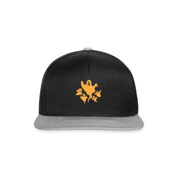 Funny Halloween Ghost Halloween Ghost - Snapback Cap - black/grey - Front