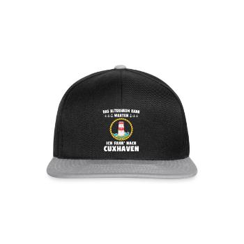 Cuxhaven Souvenir Cuxhavener Nordsee - Snapback Cap - Schwarz/Grau - Vorne