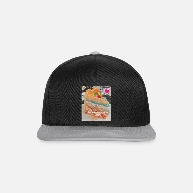 Les gâteaux c'est la vie !!! - Casquette snapback - noir/gris