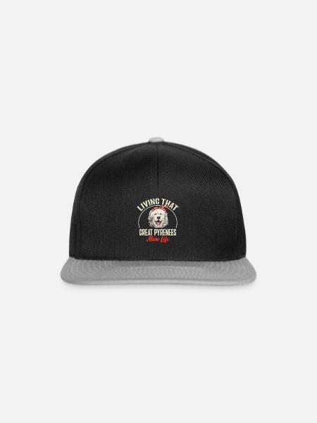 Great Pyrenees Hundemutter - Snapback Cap - Schwarz/Grau